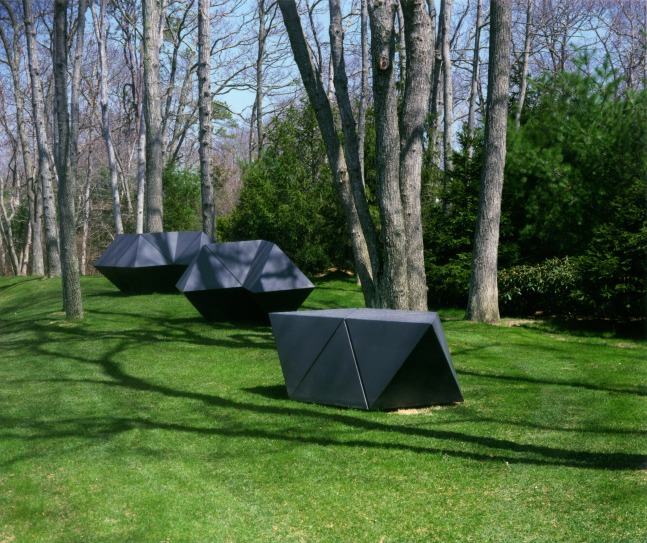Steel, painted black
Unit 1: 29 7/8 in. &amp;times; 6 ft. 1/2 in. &amp;times; 3 ft. 6 in. (75.9 &amp;times; 184.2 &amp;times; 106.7 cm)
Unit 2: 4 ft. 3 3/8 in. &amp;times; 6 ft. 1/2 in. &amp;times; 6 ft. 1/2 in. (130.5 &amp;times; 184.2 &amp;times; 184.2 cm)
Unit 3: 4 ft. 3 3/8 in. &amp;times; 9 ft. 1/2 in. &amp;times; 6 ft. 1/2 in. (130.5 &amp;times; 275.6 &amp;times; 184.2 cm)
Edition 3/3
Private collection