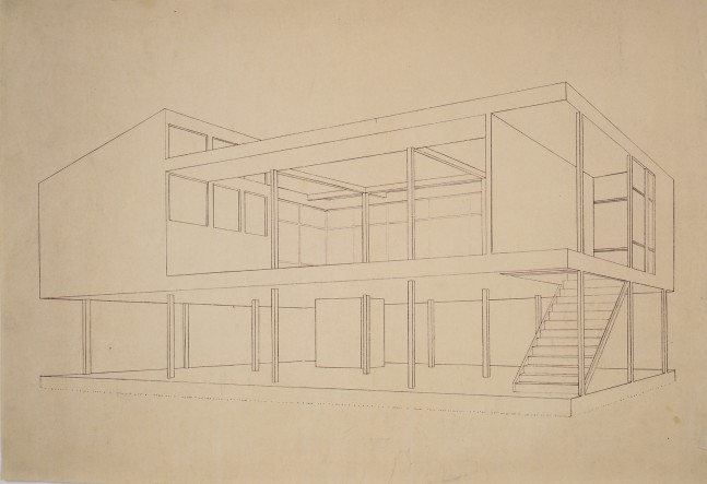 Perspective, graphite on paper
18 &amp;times; 24 in. (45.7 &amp;times; 61 cm)