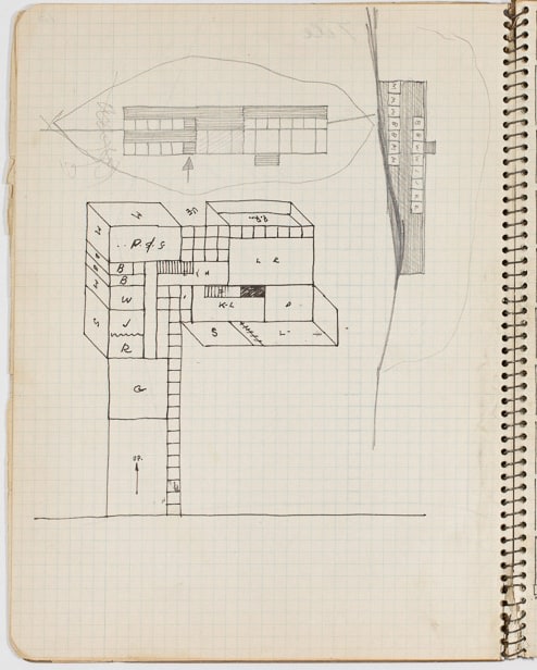 Sketchbook #73, ink and graphite on gridded paper
10 3/8 &amp;times; 8 in. (26.4 &amp;times; 20.3 cm)