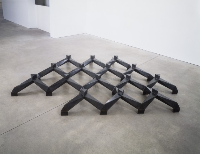 Cast bronze, black patina
12 in. &amp;times; 9 ft. 5 in. &amp;times; 6 ft. 7 in. (30.5 &amp;times; 287 &amp;times; 200.7 cm), edition 5/6
Tony Smith Estate