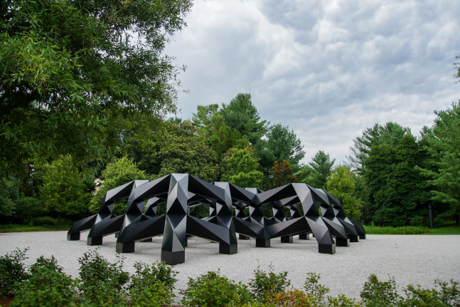 Aluminum, painted black
11 &amp;times; 78 &amp;times; 64 ft. (3.35 &amp;times; 23.77 &amp;times; 19.51 m)
Glenstone Museum, Potomac, MD