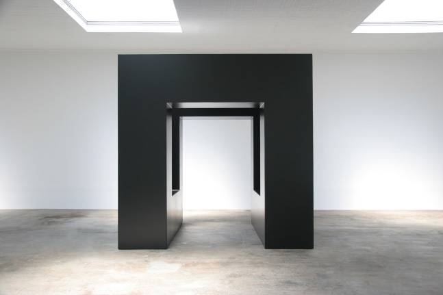 Steel, painted black
10 ft. 8 in. &amp;times; 10 ft. 8 in. &amp;times; 10 ft. 8 in. (325.1 &amp;times; 325.1 &amp;times; 325.1 cm), edition 3/3
Private collection
