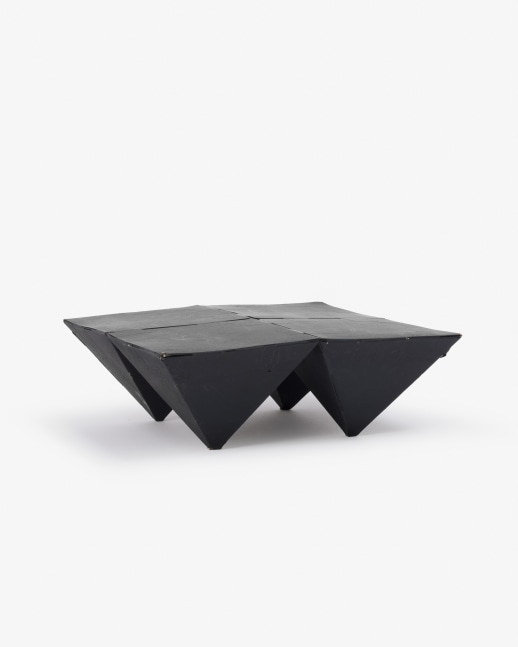 Card stock, painted black
3 &amp;times; 8 &amp;times; 8 in. (7.6 &amp;times; 20.3 &amp;times; 20.3 cm)
