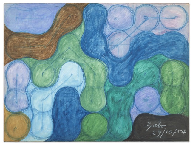 Untitled, 1954
Pastel with oil wash on board
14 1/8 &amp;times; 19 in. (35.9 &amp;times; 48.3 cm)