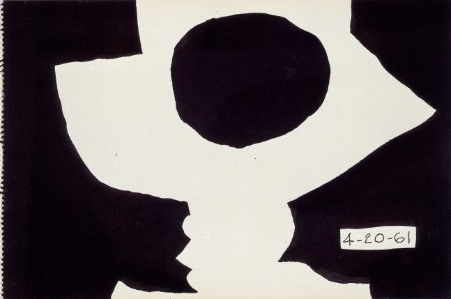 Untitled, 1961
Ink on paper
11 3/4 &amp;times; 17 11/16 in. (29.8 &amp;times; 44.9 cm)