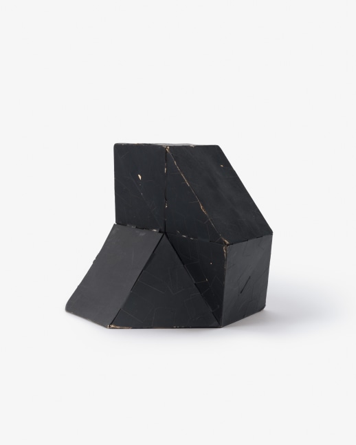 Card stock, painted black
7 x 8&amp;nbsp;1&amp;frasl;8 x 6&amp;nbsp;5&amp;frasl;8 in.&amp;nbsp;(17.8 &amp;times; 20.6 &amp;times; 16.8 cm)