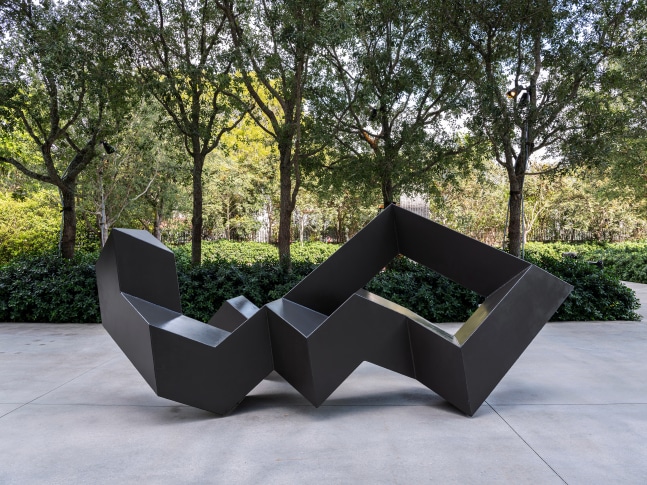 Steel, painted black
5 ft. 2 in. &amp;times; 12 ft. 6 in. &amp;times; 6 ft. 3 in. (157.5 &amp;times; 381 &amp;times; 190.5 cm), unique
Private collection