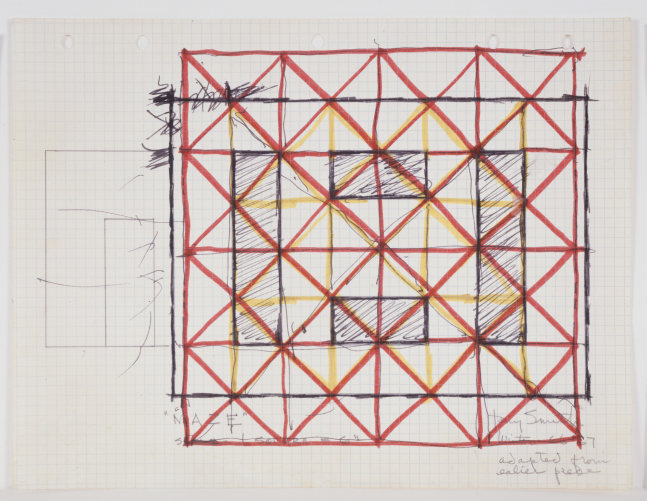 Ink and pencil on gridded paper
8 &amp;times; 10 1/2 in. (20.3 &amp;times; 26.7 cm)