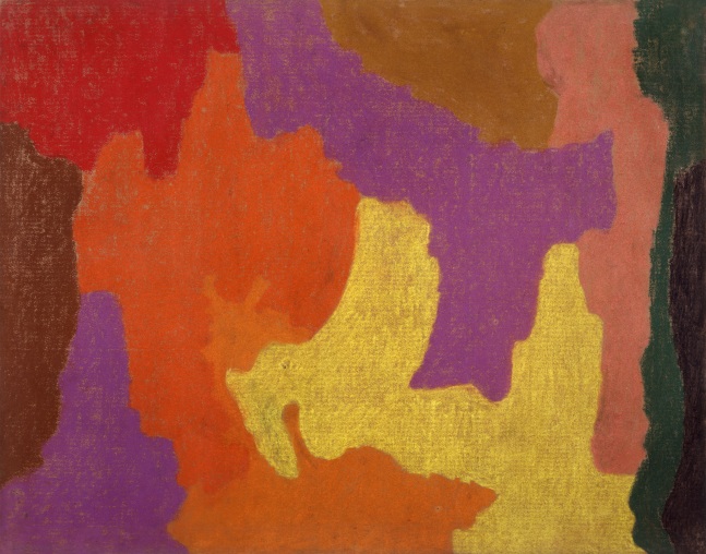 Untitled, 1953&amp;ndash;55
Pastel on brown paper
31 1/2 &amp;times; 39 1/8 in. (80 &amp;times; 99.4 cm)