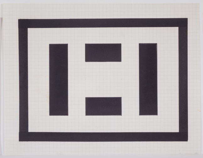 Collage on gridded paper
8 1/2&amp;nbsp;&amp;times; 11 in. (21.6 &amp;times; 27.9 cm)