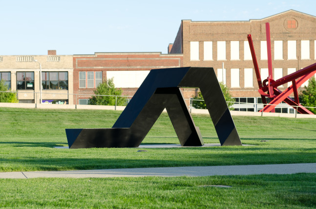Steel, painted black
7 ft. 7 1/4 in. &amp;times; 18 ft. 8 in. &amp;times; 11 ft. 3 in. (231.8 &amp;times; 569 &amp;times; 342.9 cm), edition AP
Des Moines Art Center, IA