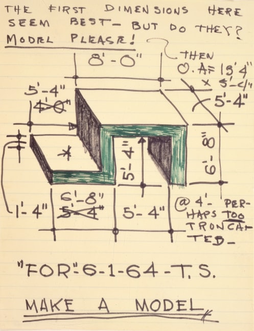 Ink and crayon on ruled paper
11 &amp;times; 8 1/2 in. (27.9 &amp;times; 21.6 cm)