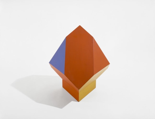 Wood, painted red, blue, ochre
301&amp;frasl;2&amp;nbsp;&amp;times; 27 &amp;times; 27 in. (77.5 &amp;times; 68.6 &amp;times; 68.6 cm)