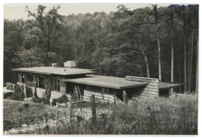 Exterior view, under construction, before 1947