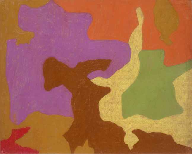 Untitled, 1953&amp;ndash;55
Pastel on brown paper
31 1/2 &amp;times; 39 1/8 in. (80 &amp;times; 99.4 cm)
