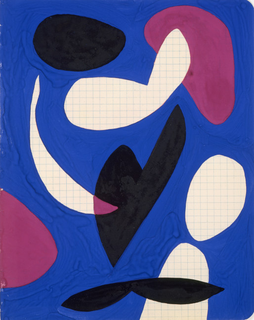 Untitled, ca. 1948
Tempera on gridded paper
9 5/8 &amp;times; 7 5/8 in. (24.4 &amp;times; 19.4 cm)