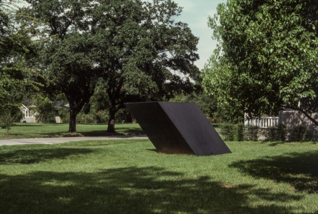 Steel, painted black
6 ft. 11 in. &amp;times; 12 ft. &amp;times; 14 ft. 2 in. (210.8 &amp;times; 365.8 &amp;times; 431.8 cm), edition 1/3
The Menil Collection, Houston, TX