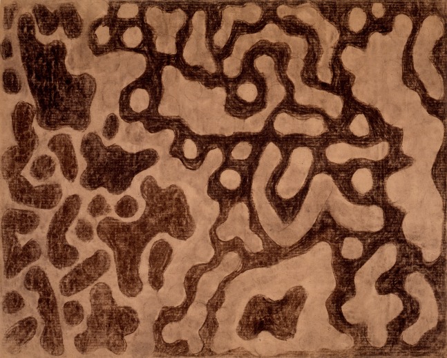 Untitled, 1953&amp;ndash;55
Charcoal on brown paper
31 3/4 &amp;times; 39 1/4 in. (80.6 &amp;times; 99.7 cm)