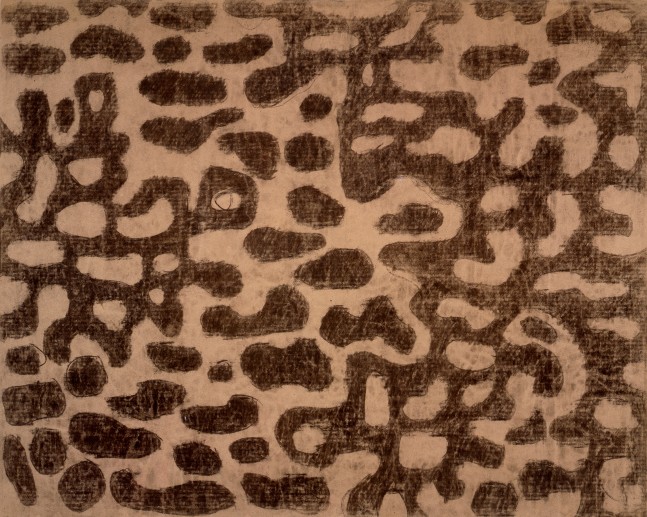 Untitled, 1953&amp;ndash;55
Charcoal on brown paper
31 3/4 &amp;times; 39 1/4 in. (80.6 &amp;times; 99.7 cm)