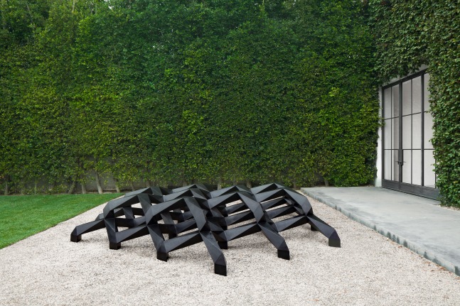 Cast bronze, black patina
32 in. &amp;times; 15 ft. 6 in. &amp;times; 13 ft. 7 in. (81.3 &amp;times; 472.4 &amp;times; 414 cm), edition 2/6
Tony Smith Estate