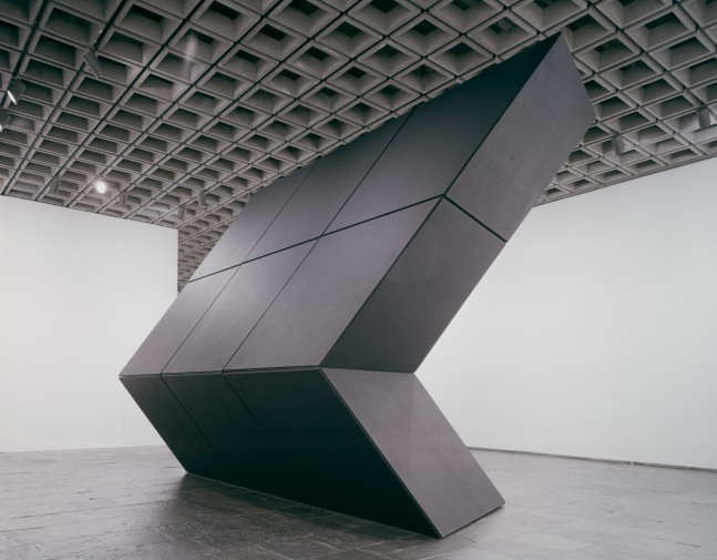 Plywood, painted black
14 &amp;times; 24 &amp;times; 8 ft. (426.7 &amp;times; 731.5 &amp;times; 243.8 cm)
1973 Biennial Exhibition: Contemporary American Art.
Whitney Museum of American Art, New York, 1973