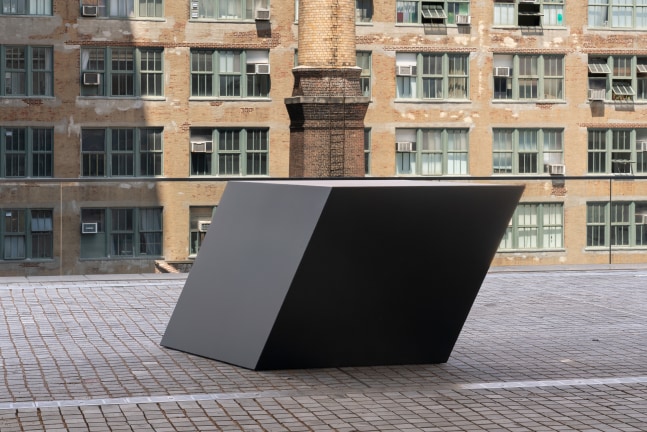 Steel, painted black
4 ft. &amp;times; 5 ft. &amp;times; 8 ft. 10 in. (121.9 &amp;times; 152.4 &amp;times; 269.2 cm), edition 3/3
Playground and Seed. Pace Gallery, New York, 2022