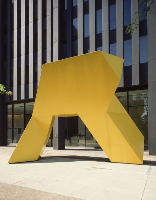 Steel, painted yellow
17 ft. 5 in. &amp;times; 23 ft. 11 in. &amp;times; 14 ft. (530.9 &amp;times; 729 &amp;times; 426.7 cm), unique
Westinghouse Electric Corporation, PIttsburgh, PA, 1973