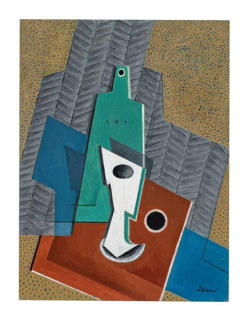 abstract painting that is cubist and is considered a homage to the cubist works of Gris