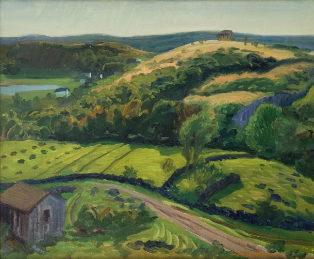 landscape painting of Dogtown Valley on Cape Ann in Massachusetts