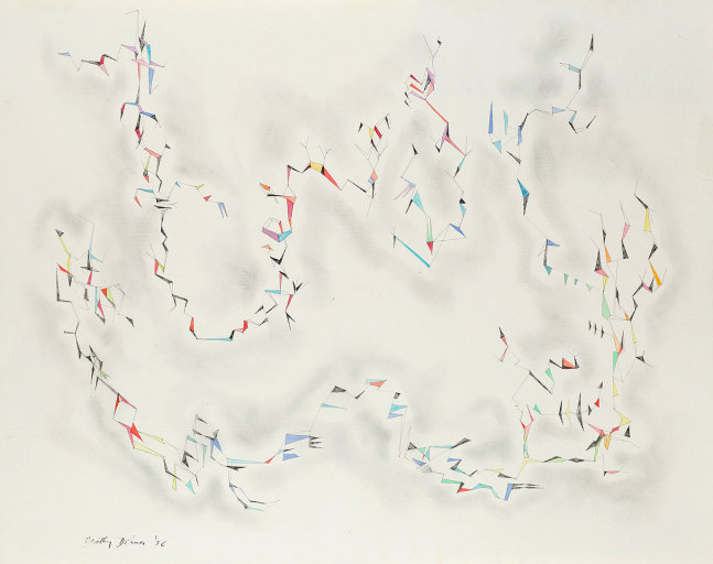 abstract watercolor of birds