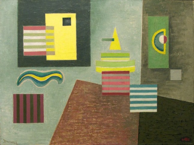 abstract composition with rectangular and square shapes