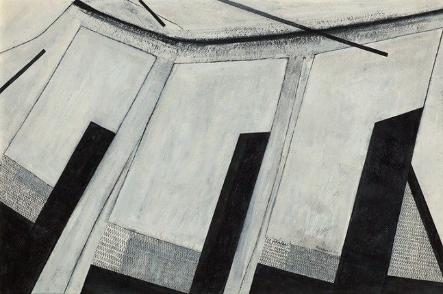 geometric interpretation of Mt. Katahdin in the snow in Maine