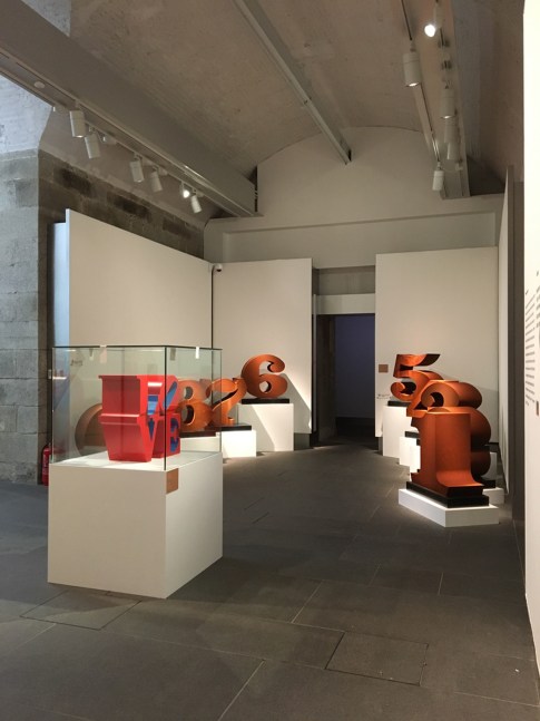 Installation view of Love Long: Robert Indiana and Asia, Asia Society, Hong Kong,&amp;nbsp;February 7&amp;ndash;July 15, 2018. Left to right, LOVE (1966&amp;ndash;1999) and ONE Through ZERO (The Ten Numbers) (1978&amp;ndash;2004)