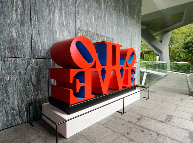 Imperial LOVE (1966&amp;ndash;2017), installed in Love Long: Robert Indiana and Asia, Asia Society, Hong Kong, February 7&amp;ndash;July 15, 2018