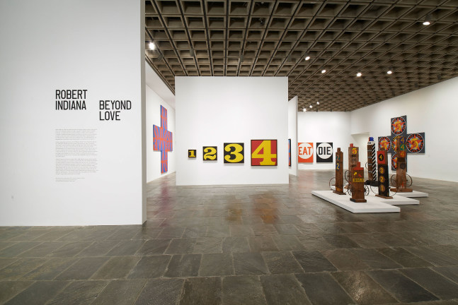 Installation view of&amp;nbsp;Robert Indiana: Beyond&amp;nbsp;LOVE, Whitney Museum of American Art, New York, September 26, 2013&amp;ndash;January 5, 2014. Photo: Tom Powel Imaging