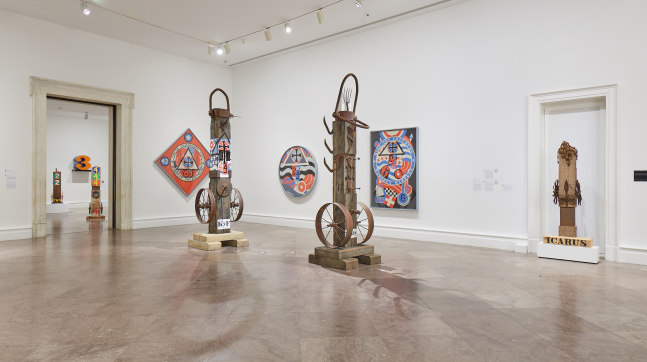 Installation view of Robert Indiana: A Sculpture Retrospective, Albright-Knox Art Gallery, Buffalo, June 16&amp;ndash;September 23, 2018. Photo: Tom Powel Imaging