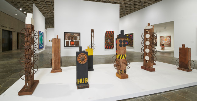 Installation view of Robert Indiana: Beyond LOVE, Whitney Museum of American Art, New York, September 26, 2013&amp;ndash;January 5, 2014. Photo: Tom Powel Imaging