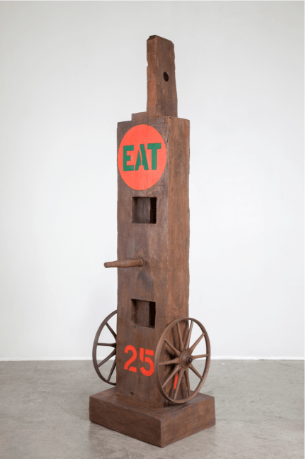 Eat

1962, cast 1991

Painted bronze

58 5/8 &amp;times; 15 &amp;times; 12 5/8 in. (148.8 &amp;times; 38.1 &amp;times; 32 cm)

Edition of eight plus two artist proofs.

&amp;nbsp;

Photo: Courtesy of Walla Walla Foundry, Washington; Artwork: &amp;copy; Morgan Art Foundation Ltd./Artists Rights Society (ARS), NY