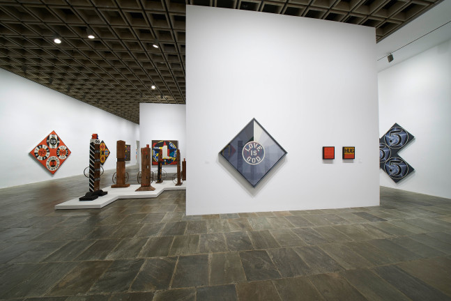 Installation view of Robert Indiana: Beyond LOVE, Whitney Museum of American Art, New York, September 26, 2013&amp;ndash;January 5, 2014. Photo: Tom Powel Imaging