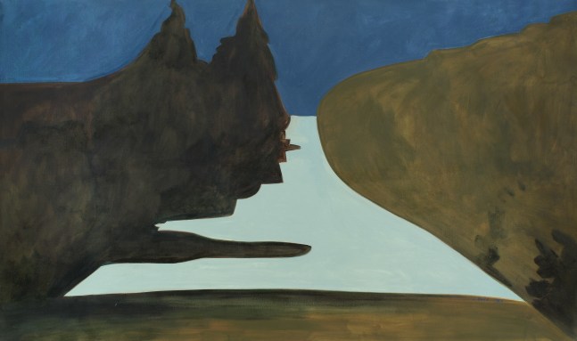 Hathorne Point Road by Moonlight, 1992-93, oil on linen, 46 x 78 inches