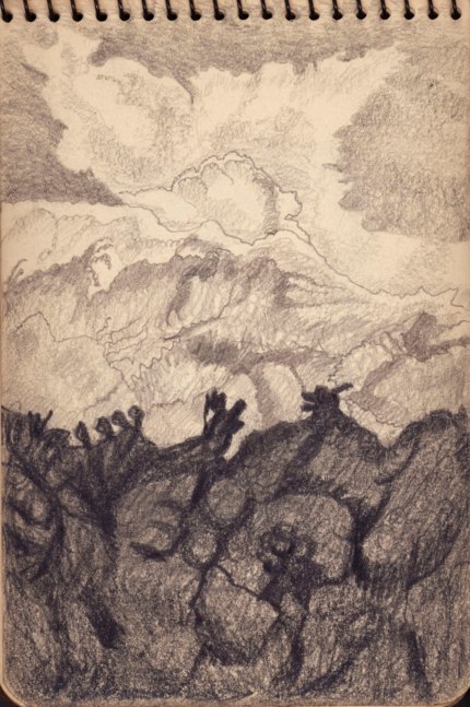 Helen Torr,&amp;nbsp;Untitled (Cloud Study #2),&amp;nbsp;c. 1930-1932, graphite on paper, 4 x 5 3/4 inches