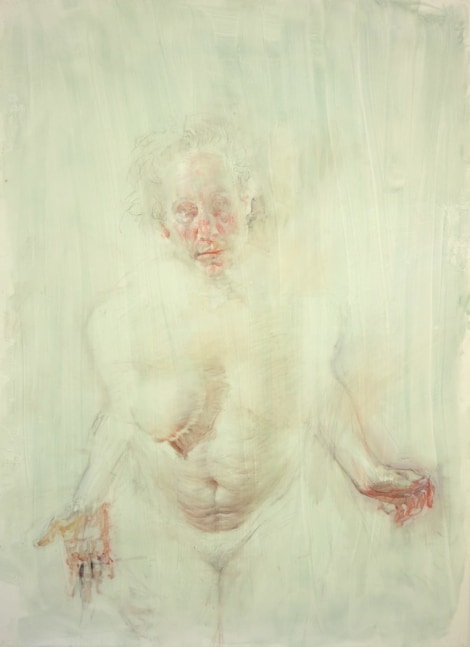 Self-Portrait, 2007, oil and mixed media on mylar, 41 x 30 inches