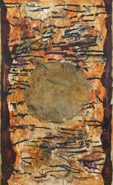 Black Time, 1992, mixed media on linen, 78 x 48 inches