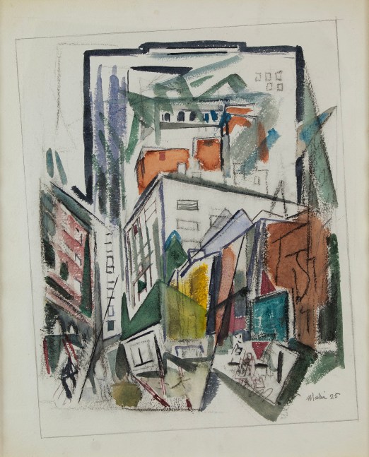 John Marin, New York No. 2, 1925, charcoal and watercolor on paper, 25 1/4 x 20 3/4 inches