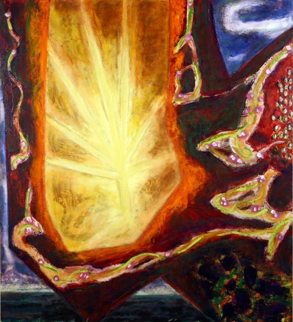 Fingal&amp;#39;s Cave, 2008, oil on panel, 42 x 38 inches