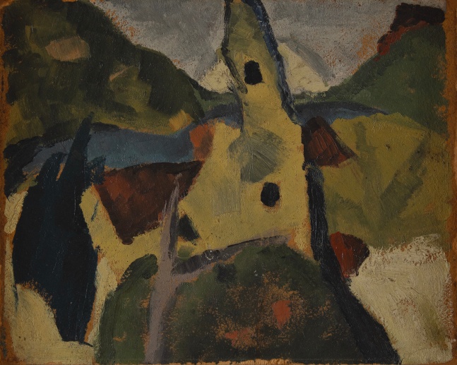 Abstraction No. 1, 1910-11, oil on panel, 8 3/4 x 10 1/2 inches.&amp;nbsp;Private Collection.