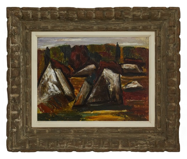Marsden Hartley, Autumn, Dogtown Common, 1934, oil on board, 12 x 15 1/2 inches