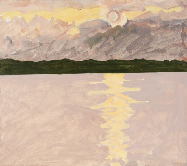 Yellow Sunstrip, Skowhegan, 1979, oil on Masonite, 15 x 17 inches