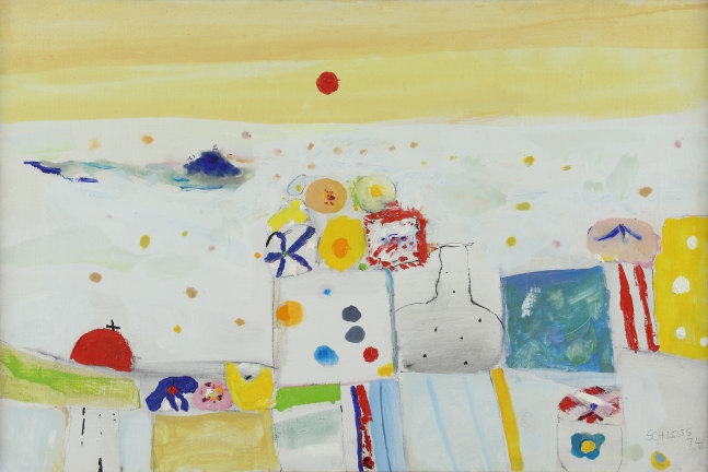 Winter Sun, 1974, oil on canvas, 15 7/8 x 23 5/8 inches