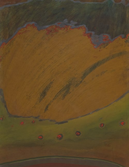 Consequence In and Out, 1960, gouache and graphite on paper, 24 1/4 x 18 3/4 inches